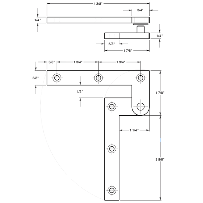 Deltana PH40 Door Pivot Hinge