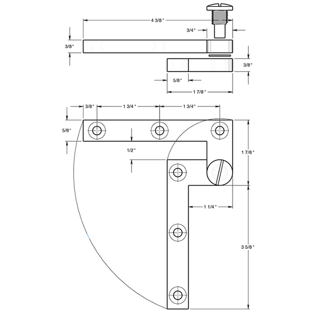 Deltana PH60 Door Pivot Hinge