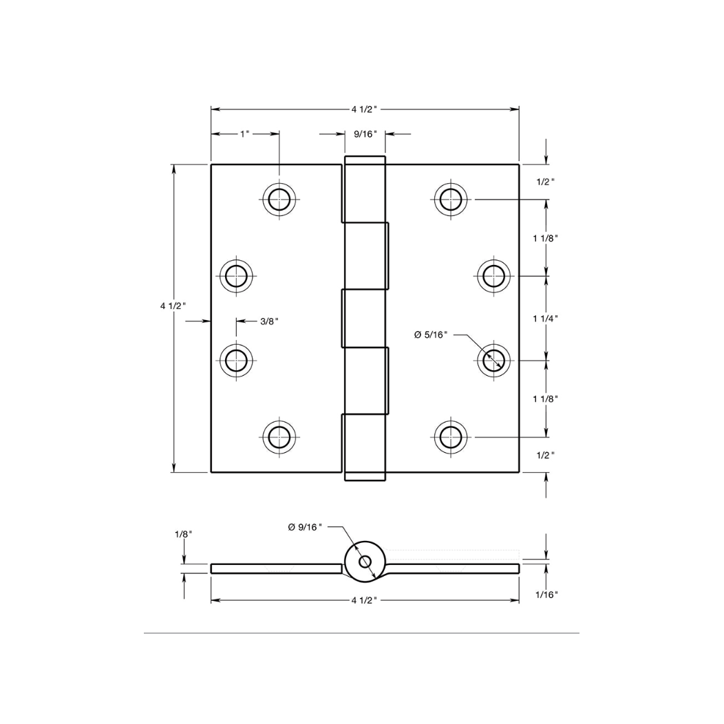 Deltana SS45 Door Butt Hinge Deltana SS45 Door Butt Hinge