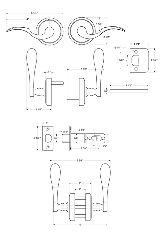 Deltana [PRLLR3] Door Lever