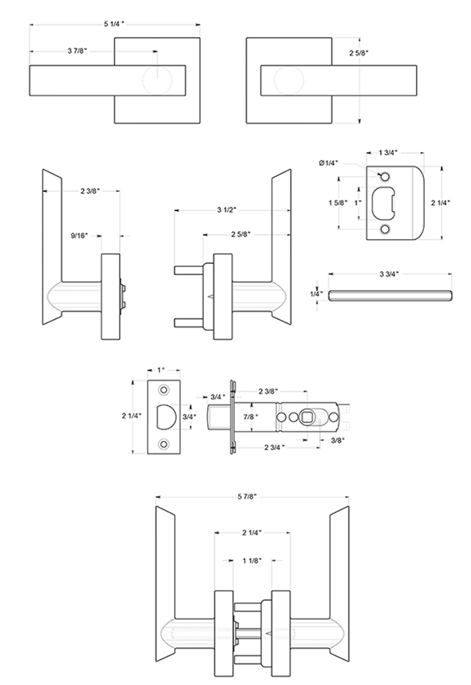 Deltana [ZLLS3] Door Lever