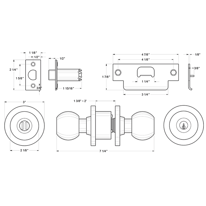 Deltana [CL100EAC] Door Lever