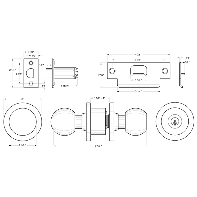 Deltana [CL109EAC] Door Lever