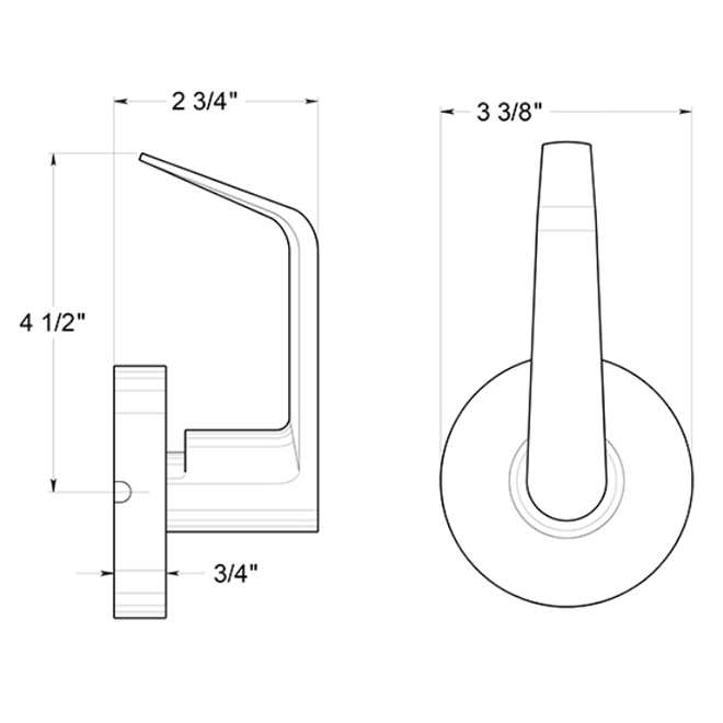 Deltana [CL515EVC] Door Lever