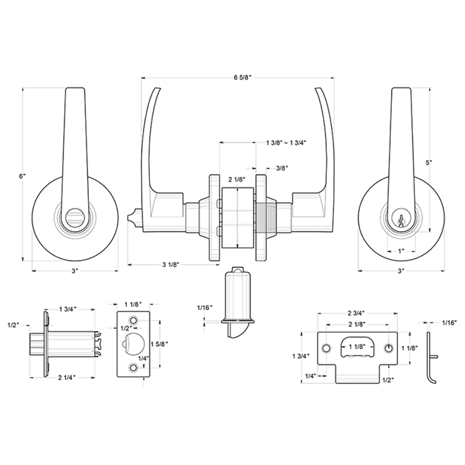 Deltana [CL700EL] Door Lever