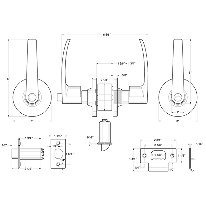 Deltana [CL702EL] Door Lever