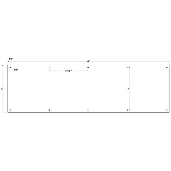 Deltana [KP1034] Door Kick Plate