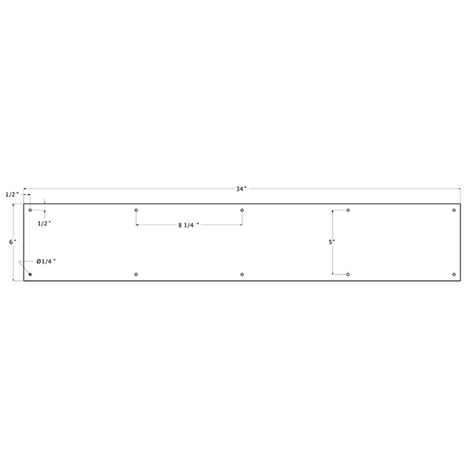 Deltana [KP634] Door Kick Plate