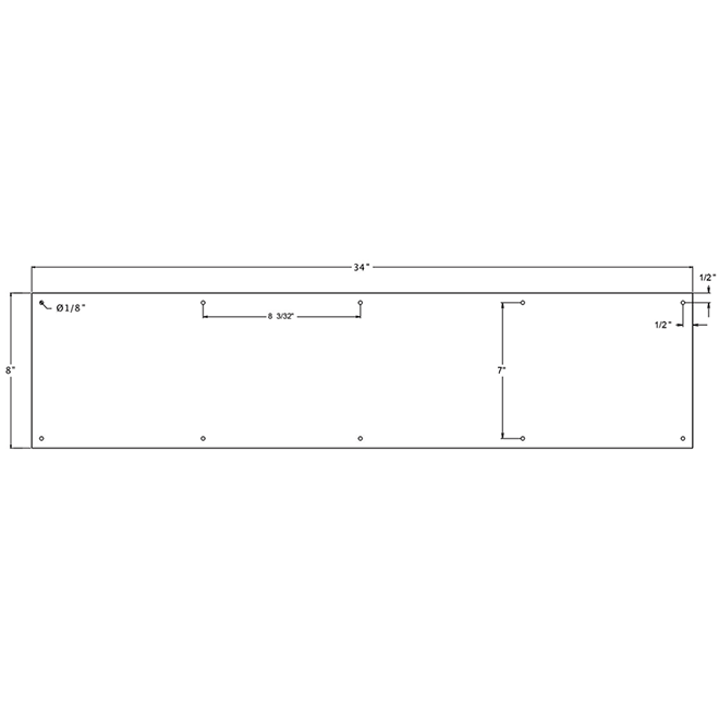 Deltana [KP834] Door Kick Plate