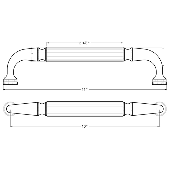 Deltana DP2575 Thru-Bolt Door Pull