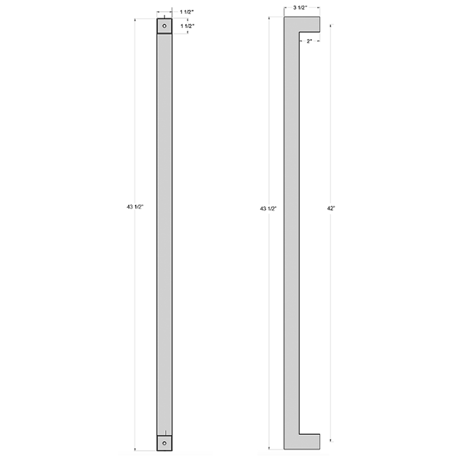 Deltana SSP4215 Single Side Door Pull