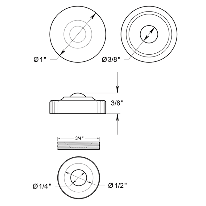 Deltana SCD100 Screw Cover