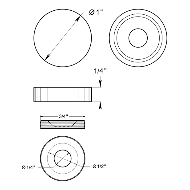 Deltana SCF100 Screw Cover