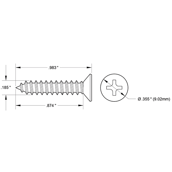 Deltana SCWB1010 Machine Screw