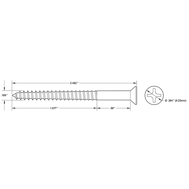 Deltana SCWB1025 Machine Screw