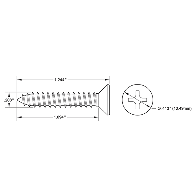 Deltana SCWB12125 Machine Screw