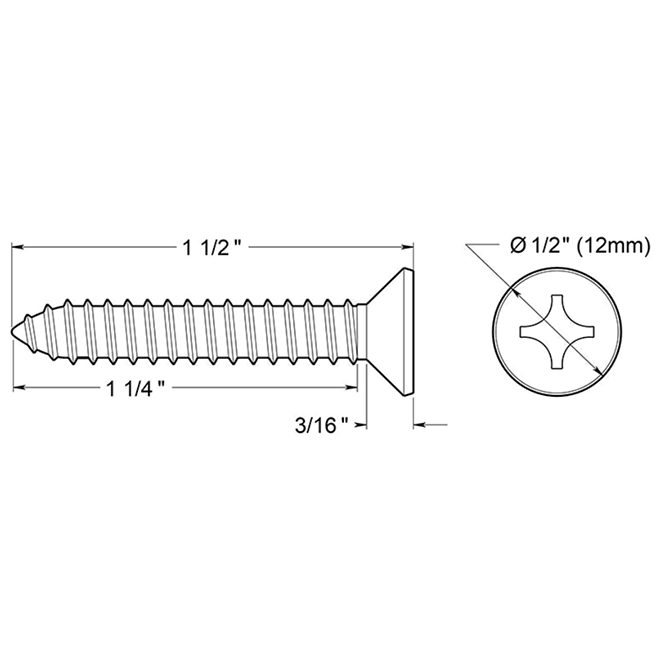 Deltana SCWB14125 Machine Screw