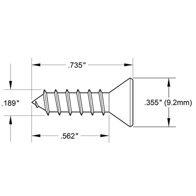 Deltana SCWS1075 Machine Screw