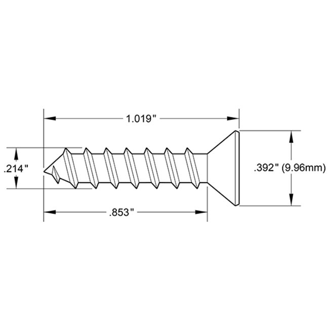 Deltana SCWS1210 Machine Screw