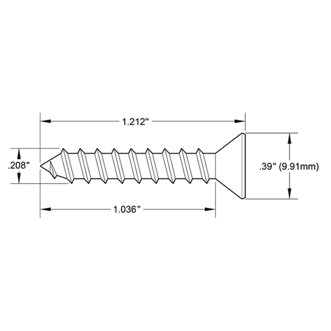 Deltana SCWS12125 Machine Screw