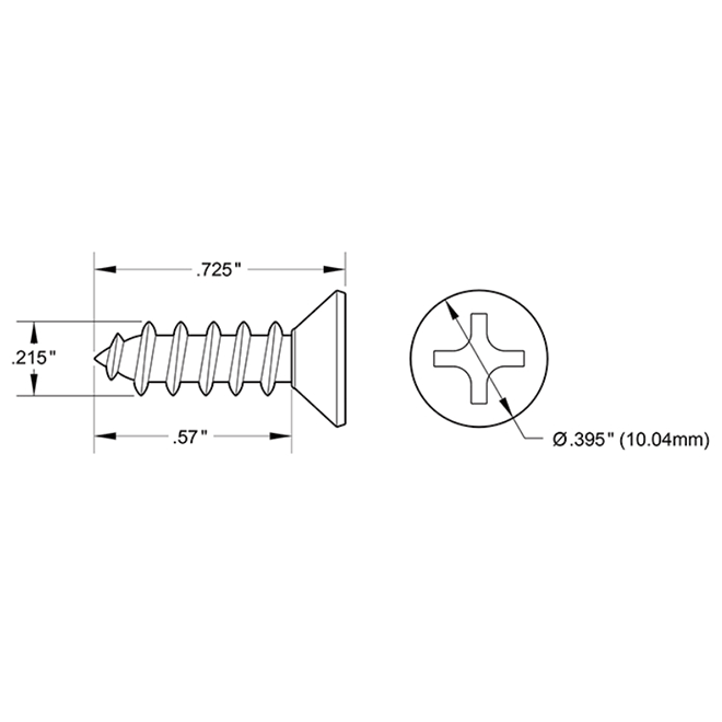 Deltana SCWS1275 Machine Screw