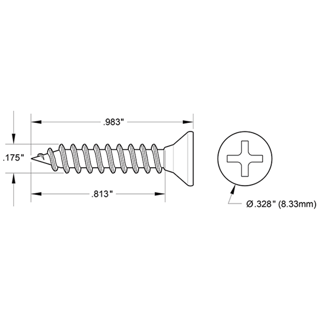 Deltana SCWS910 Machine Screw