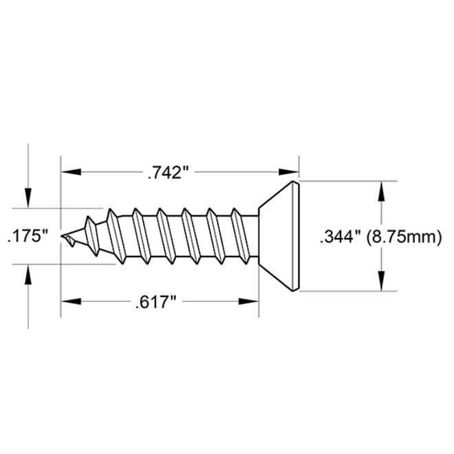 Deltana SCWST975 Machine Screw