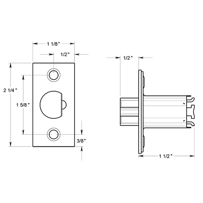 Deltana [G1RLE238] Door Latch