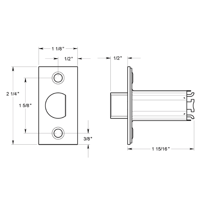 Deltana [G1RLP275] Door Latch