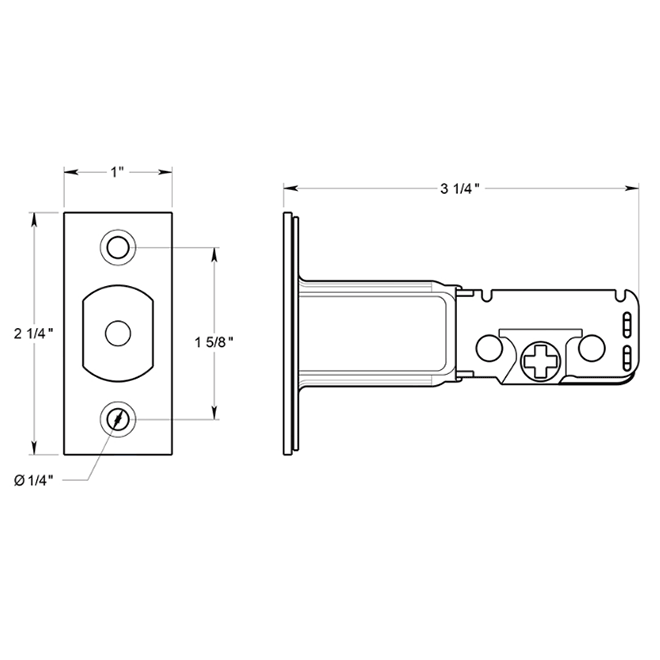 Deltana [G2RLDB] Door Deadbolt Latch