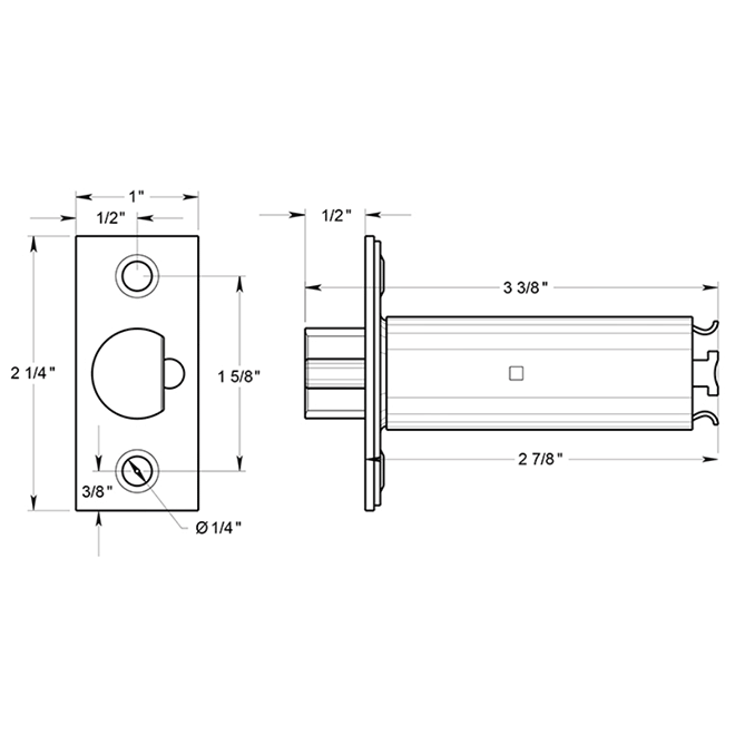 Deltana [G2RLE375] Door Deadbolt Latch