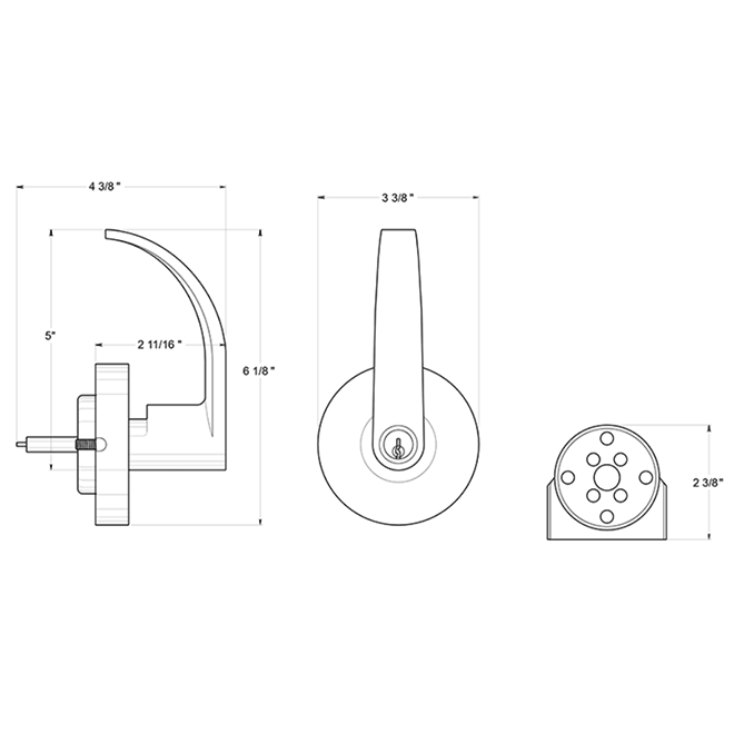 Deltana [LTED60LST] Door Exit Device Lever