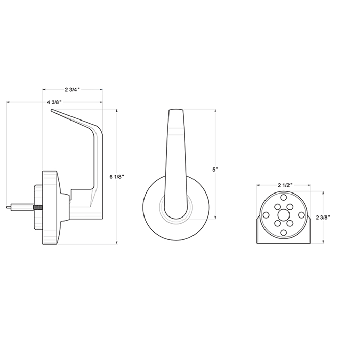 Deltana [LTED80LP] Door Exit Device Lever