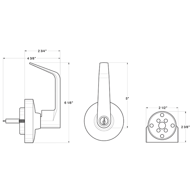 Deltana [LTED80LS] Door Exit Device Lever