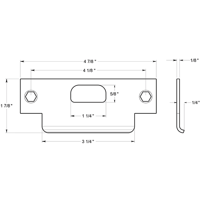 Deltana SPAN478 Door Strike Plate