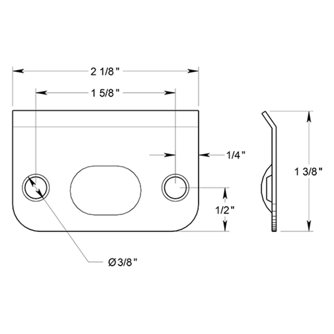 Deltana SPB349 Door Ball Catch Strike