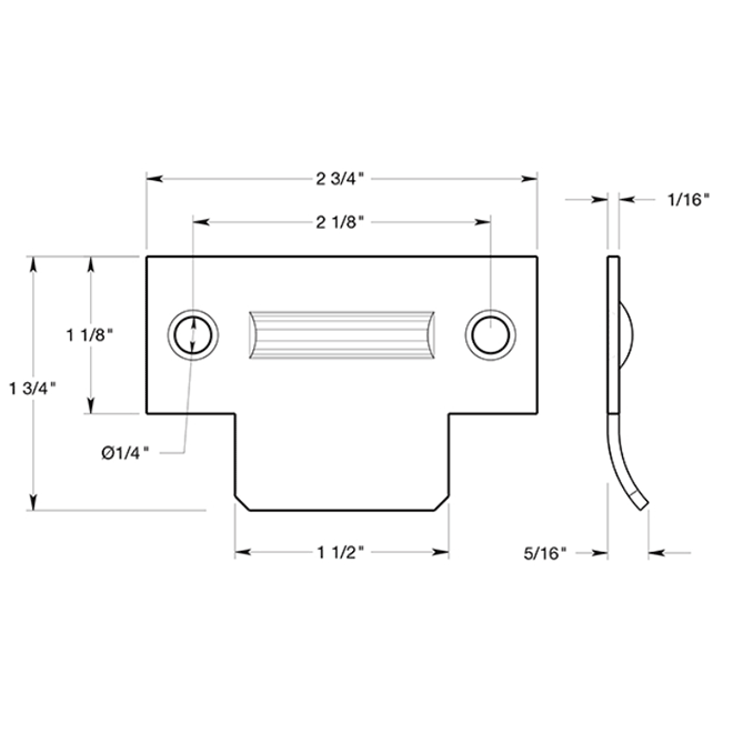 Deltana TSRCA275 Door Roller Catch Strike