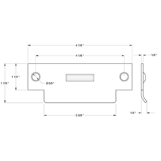 Deltana TSRCA4875 Door Roller Catch Strike