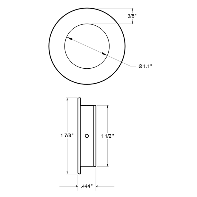 Deltana FP178 Pocket Door Flush Pull