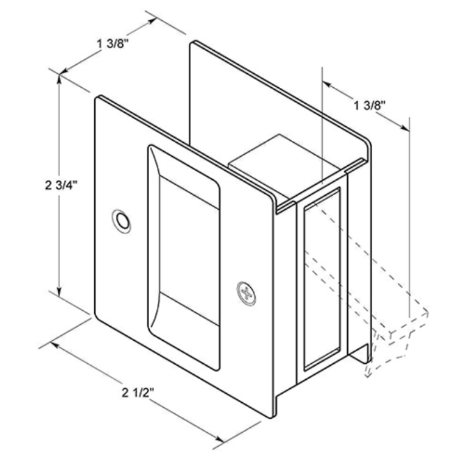 Deltana SDP25 Pocket Door Passage Set