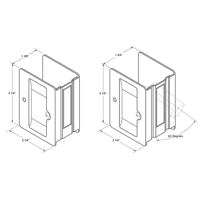 Deltana SDPA325 Pocket Door Passage Set