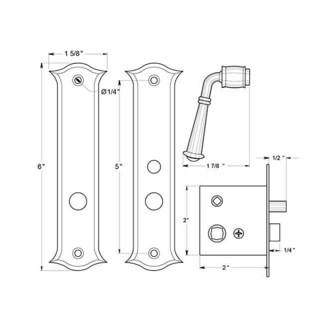 Deltana [SDML334] Storm Door Latch