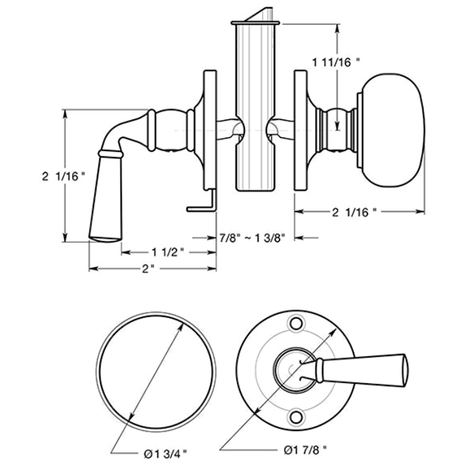 Deltana [SDL980] Storm Door Latch