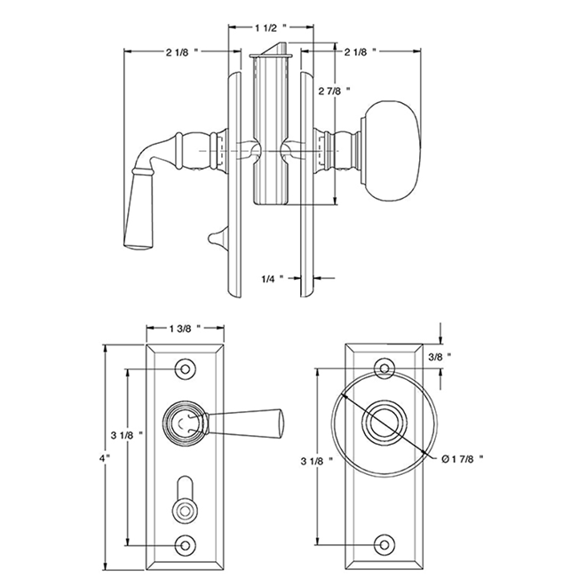 Deltana [SDLS480] Storm Door Latch