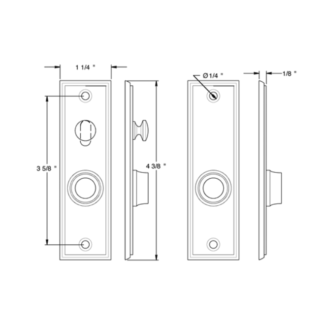 Deltana [SDML334] Storm Door Latch