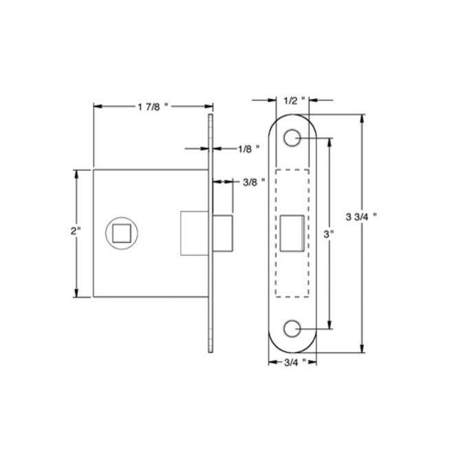 Deltana [SDML334] Storm Door Latch