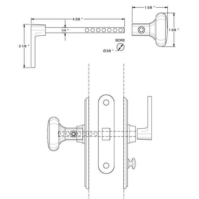 Deltana [SDML334] Storm Door Latch