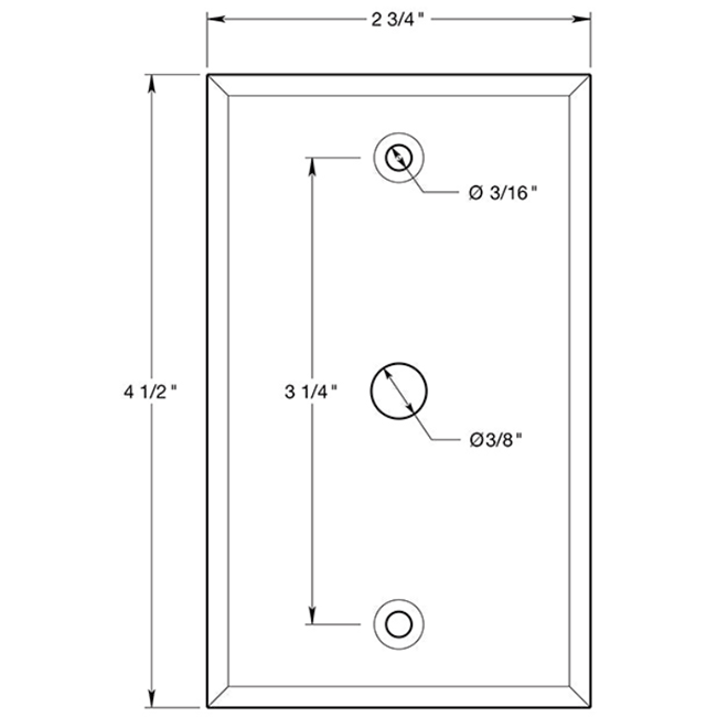 Deltana CPC4764 Wall Cable Plate Cover