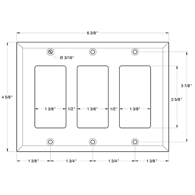 Deltana SWP4740 Wall Switch Plate Cover