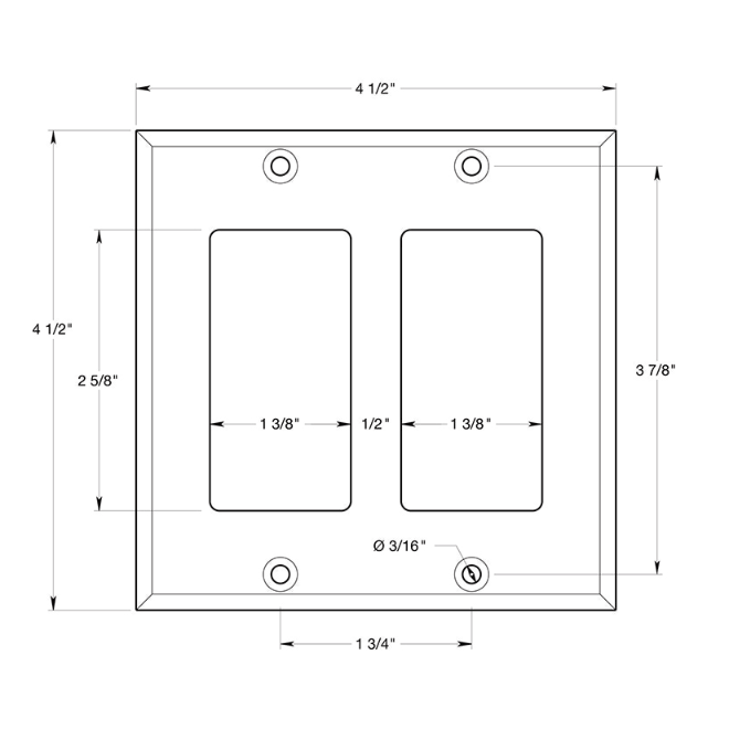 Deltana SWP4741 Wall Switch Plate Cover